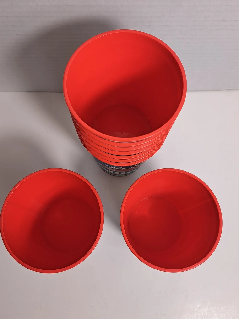 Disney Vtg. Cars Lightning McQueen Plastic Stadium Cups 16oz Lot of 9 BPA-Free